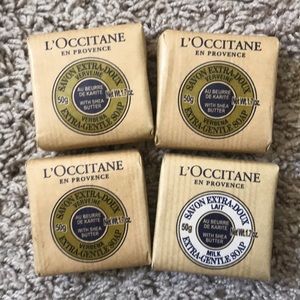 Lot of 4 L’occitane Verbena & Milk Soap Set
